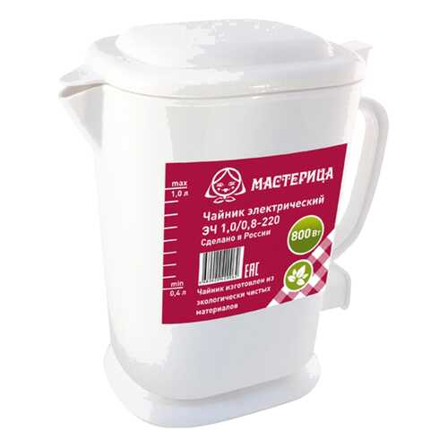 Чайник электрический Мастерица ЭЧ 1.0/0.8-220 White в Ситилайнс