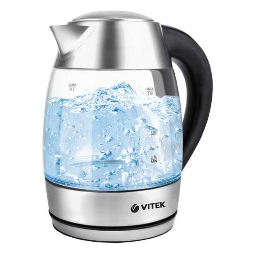 Чайник электрический Vitek VT-7047 TR Black/Silver в Ситилинк