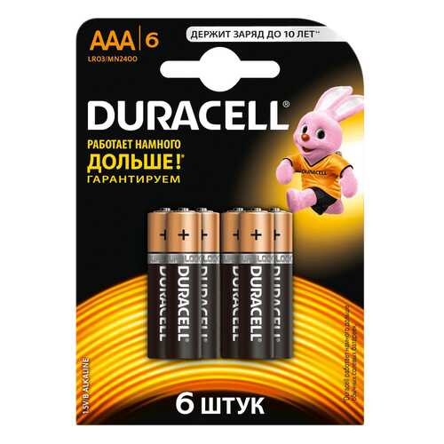 Батарейка Duracell Basic LR03 6 шт в Ситилинк