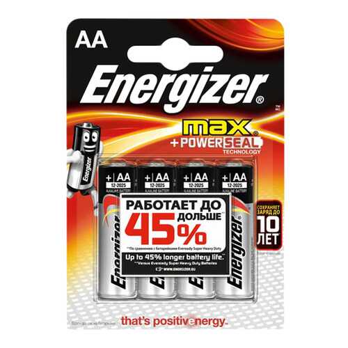 Батарейка Energizer MAX E91/AA BP4 4 шт в Ситилинк