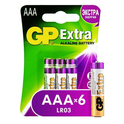 Батарейка GP Batteries Extra AAA (24AX-2CR6) 6 шт в Ситилинк