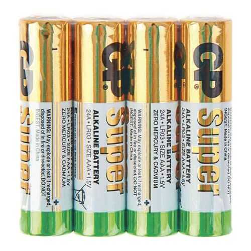 Батарейка GP Super alkaline AAA LR03-4P 24ARS-2SB4 4 шт в Ситилинк