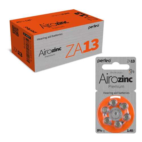 Батарейка Perfeo ZA13/6BL Airozinc Premium 60 шт в Ситилинк