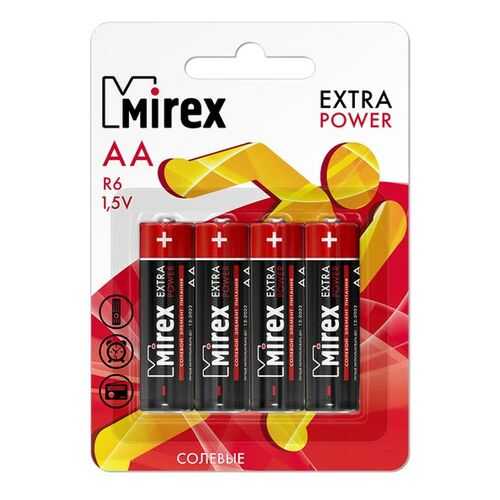 Батарейка солевая Mirex R6/AA 1,5V 4 шт в Ситилинк