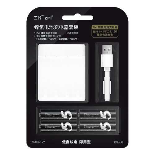 Зарядное устройство Xiaomi ZMI PB401 с аккумуляторами AA 1750mAh (4 шт) в Ситилайнс