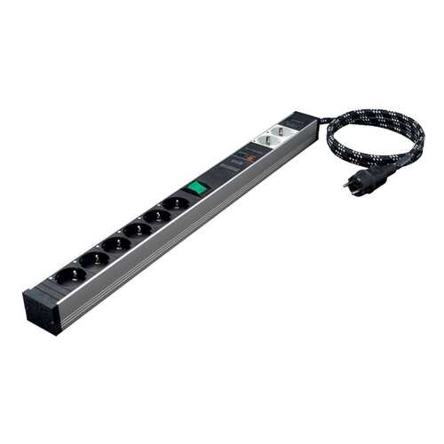 Сетевой фильтр In-Akustik AC-2502-SF8, 6 розеток, 1,5 м, Silver/Black в Ситилайнс