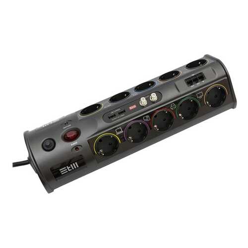Сетевой фильтр STM PS101-NTU, 10 розеток, 1,8 м, Black в Ситилайнс