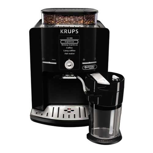 Кофемашина автоматическая Krups Quattro Force EA82F810 Black в Ситилинк