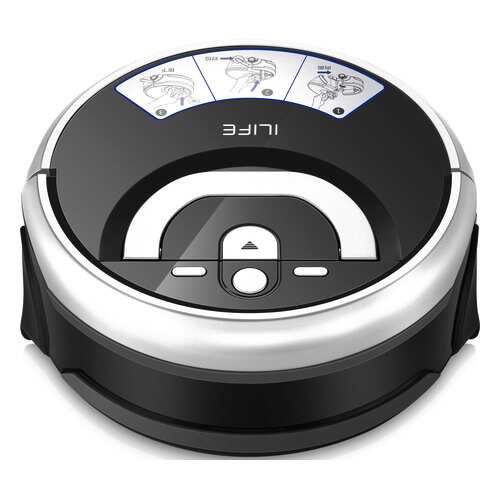 Робот-пылесос ILIFE W400 RUS Black+shinny silver в Ситилайнс