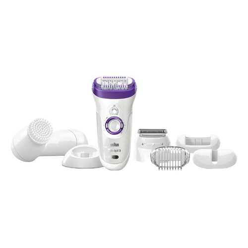 Эпилятор Braun Silk-epil 9-579 Wet&Dry+прибор для очищения лица в Ситилинк